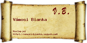 Vámosi Bianka névjegykártya